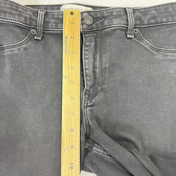 Abercrombie & Fitch Size 29/8 Harper Mid Rise Jean Legging Stretch Black - Picture 6 of 10